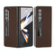 For Samsung Galaxy Z Fold4 5G Carbon Fiber Phone Case With Holder - Green