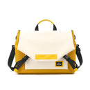 Anti-Drop Crossbody Laptop Bag - 16 Inch Airbag Design - Khaki White