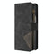 For Samsung Galaxy Z Fold4 5G Leather Zip Wallet With Rhombus Texture - Red