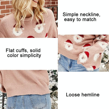 Autumn And Winter Christmas Ladies Sweater Sheath Knit Top - Green - M