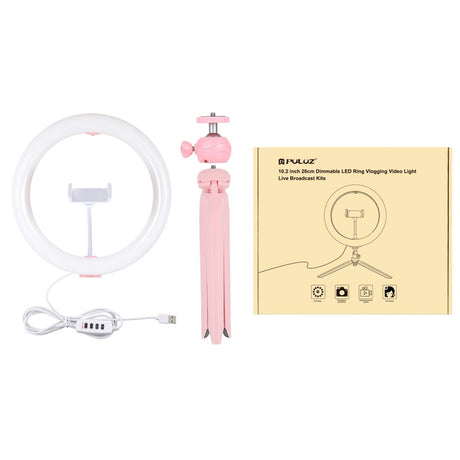 10.2 Led Ring Light With Tripod And Phone Clamp - 3 Modes Dual Colour Temperature Dimmable