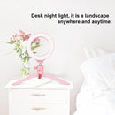 6.2 Led Ring Light With Usb 3 Modes Dimmable Cold Shoe Tripod Mount - Pink