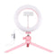 7.9 Led Ring Light With Tripod And Phone Clamp - 3 Modes Dimmable Dual Colour Temperature