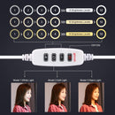 7.9 Led Ring Light With Tripod And Phone Clamp - 3 Modes Dimmable Dual Colour Temperature