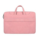 Waterproof Portable One-Shoulder Handbag For 13.3 Laptops With Strap & Magic Stick - Pink