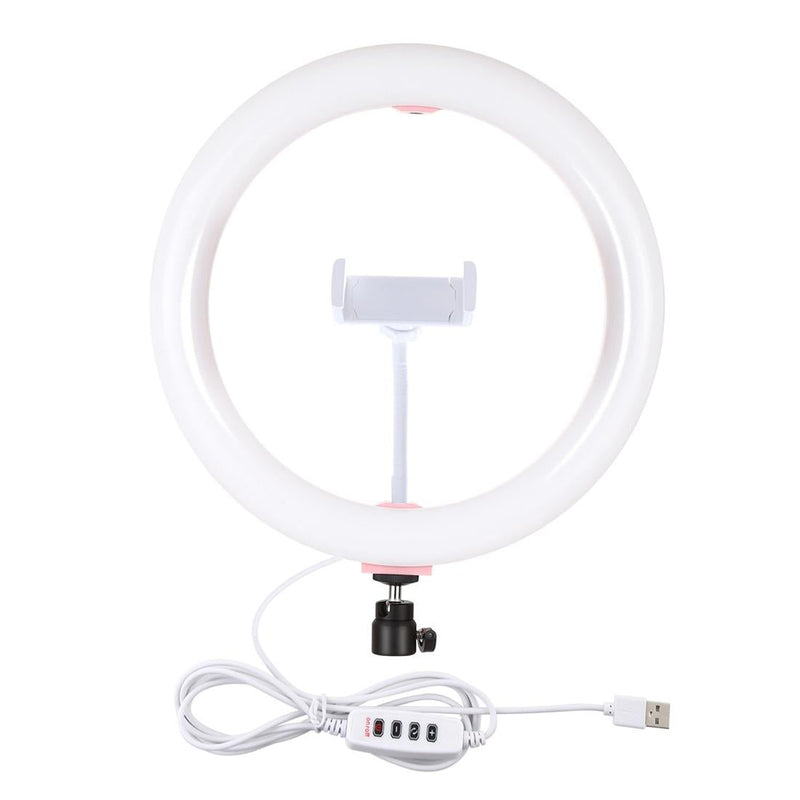 26Cm Usb 3 Modes Dimmable Led Ring Light With Phone Clamp