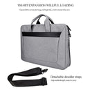 Expandable Laptop Bag - Waterproof Oxford Cloth Detachable Shoulder Strap - Pink