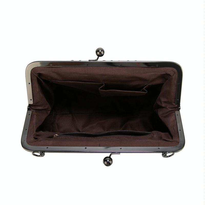 Adjustable Leather Crossbody Bag With Vintage Buckle