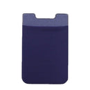 Lycra Phone Card Holder Stretch Back Sticker Wallet For Cards Bus Pass Bank Fits Most Phones - Deep Blue