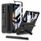 Leather Case with Holder & Pen Slots for Samsung Galaxy z Fold 4 - Thin & Shockproof - Cross Texture