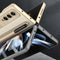 Leather Case with Holder & Pen Slots for Samsung Galaxy z Fold 4 - Thin & Shockproof - Cross Texture