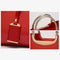 Patent Leather Shoulder Bag For Women - Glue Closure - Pink