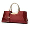 Patent Leather Shoulder Bag For Women - Glue Closure - Pink