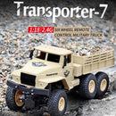 2.4ghz 4ch Remote Control Dongfeng 7 Six-wheeled Armor Truck Toy - Green