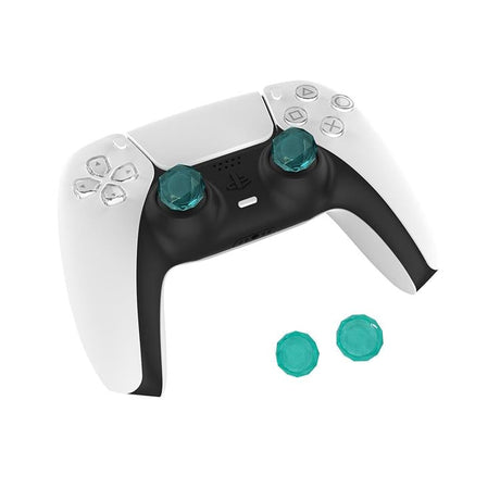 2 Pcs Diamond Texture Games Grip Caps for Ps5 - Green