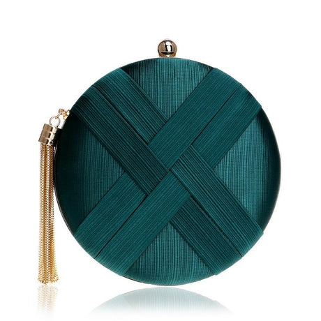 Silk Handbag For Fashion Banquets And Parties - Green