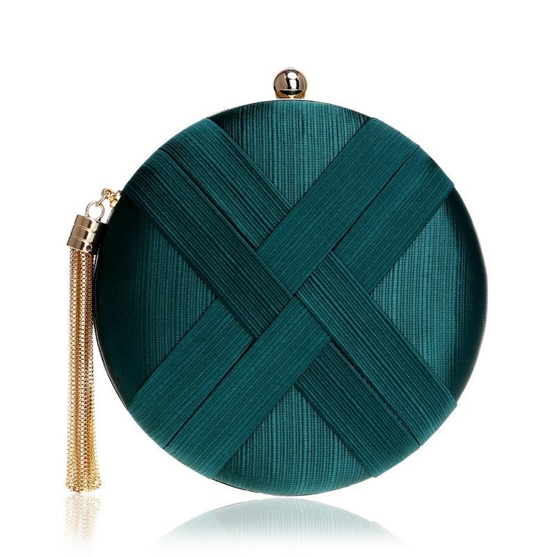 Silk Handbag For Fashion Banquets And Parties - Green