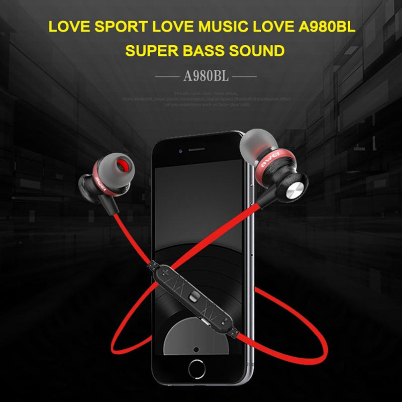 Wireless Magnetic Sport Earphones with Bluetooth Control