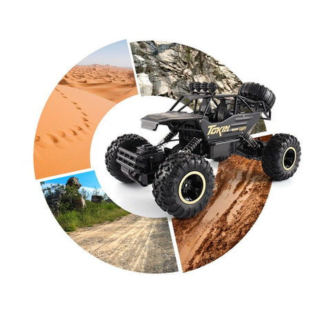 37cm Remote Control Bigfoot Climbing Car - 1 12 Alloy 4wd Cross-country Toy - Green