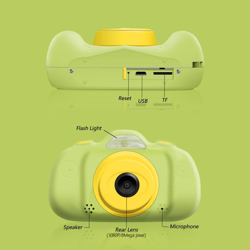8Mp Dual-Lens Children Camera With 2.4 Screen Supports 32Gb Tf Card