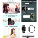 Waterproof Pedometer Sport Smart Watch Support Heart Rate / Blood Pressure Monitoring / Bt Calling - Green