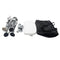 Vibe Geeks Foldable Camping and Dining Chair Outdoor Booster Seat for Toddlers - Grey