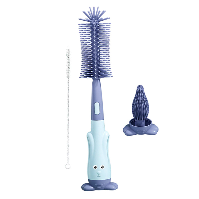Silicone Bottle and Teat Cleaning Brush - Red