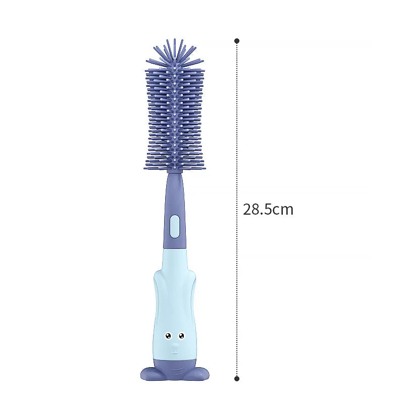 Silicone Bottle and Teat Cleaning Brush - Red