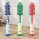 Silicone Bottle and Teat Cleaning Brush - Red