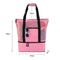 Vibe Geeks 2 in 1 Mesh Beach Tote Bag with Insulated Cooler - Black