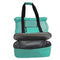 Vibe Geeks 2 in 1 Mesh Beach Tote Bag with Insulated Cooler - Green