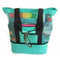 Vibe Geeks 2 in 1 Mesh Beach Tote Bag with Insulated Cooler - Green