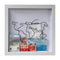 Adventure Archive Box Wood Frame Travel Tickets Keepsakes Storage Frame - White - Medium