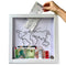 Adventure Archive Box Wood Frame Travel Tickets Keepsakes Storage Frame - Coffee - Small