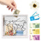 Adventure Archive Box Wood Frame Travel Tickets Keepsakes Storage Frame - Coffee - Small