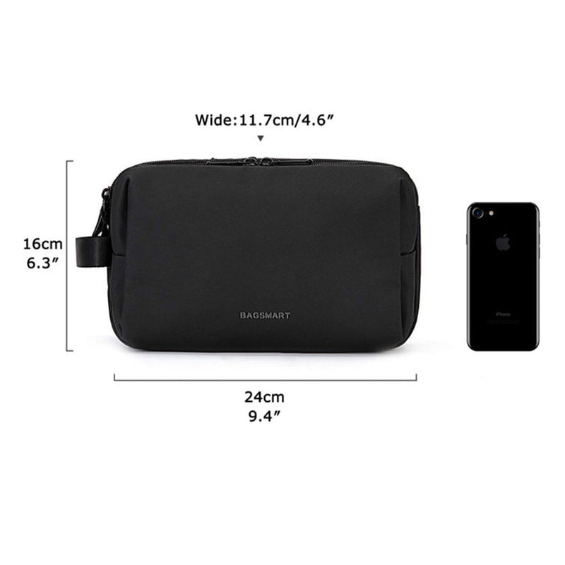Vibe Geeks Water Resistant Travel Toiletry Organizer Bag - Grey