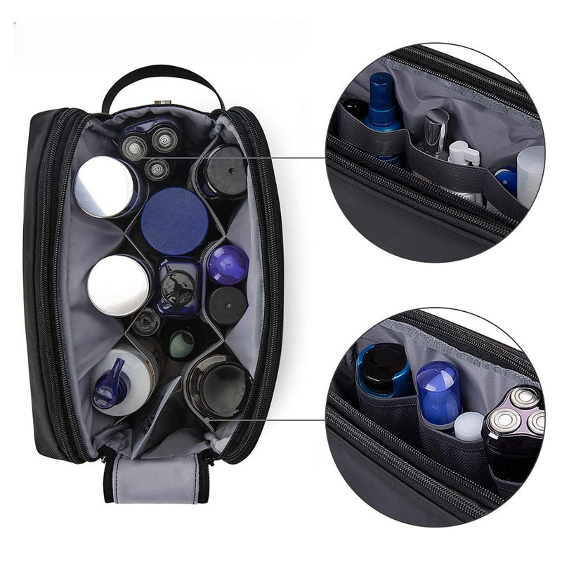 Vibe Geeks Water Resistant Travel Toiletry Organizer Bag - Grey