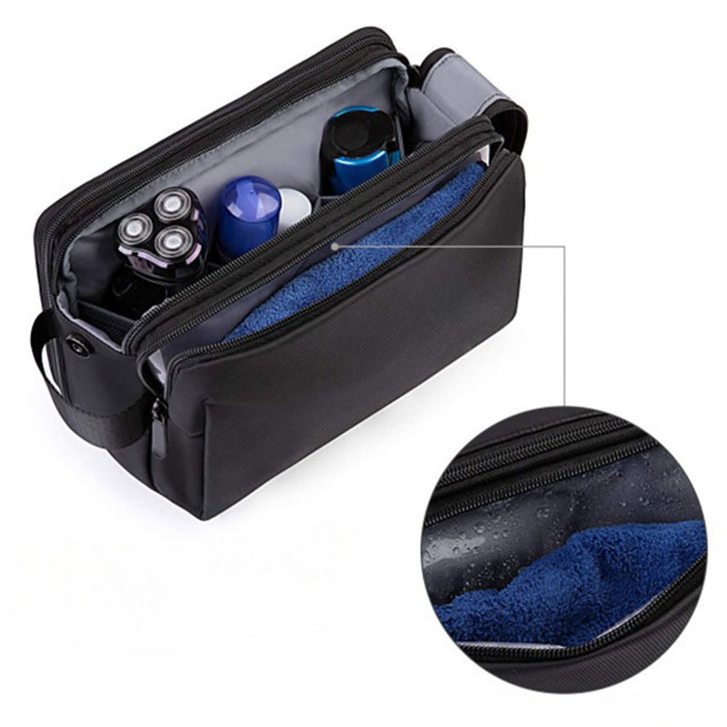 Vibe Geeks Water Resistant Travel Toiletry Organizer Bag - Grey