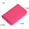 Stainless Steel Magnetic Business Card Holder Pu Leather Case - Apricot