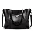 Stylish All-Match Leather Handbag - Wax Finish - Pink