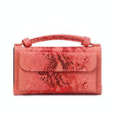 Sequin Snake Print Wrist Bag - Multifunctional Chain Wallet - Khaki