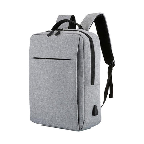 15.6 Laptop Backpack With Usb Charging - Waterproof Oxford Cloth Large Capacity - Grey
