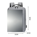 15.6 Laptop Backpack With Usb Charging - Waterproof Oxford Cloth Large Capacity - Grey