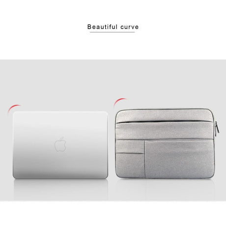 14 Laptop Tablet Bag with Multiple Pockets - Portable & Durable - Grey