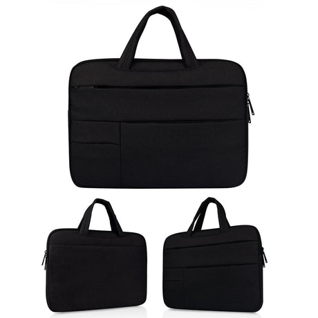 15.6 Inch Laptop Tablet Bag With Multiple Pockets And Soft Oxford Cloth Handle - Grey