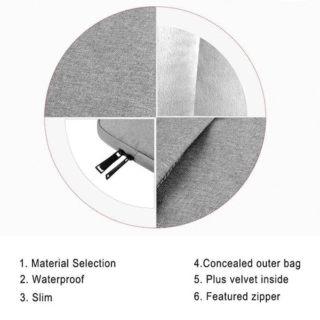 14 Laptop / Tablet Bag for Business use - Universal Fit - Grey
