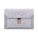 15.4 Inch Grey Felt Laptop Inner Bag with Multi-purpose Button