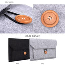 15.4 Inch Grey Felt Laptop Inner Bag with Multi-purpose Button