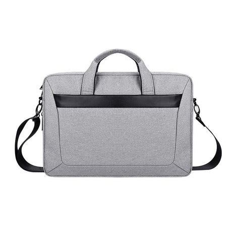 Expandable Laptop Bag - Waterproof Oxford Cloth Detachable Shoulder Strap - Grey