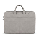 Waterproof Portable One-Shoulder Handbag For 13.3 Laptops With Strap & Magic Stick - Light Grey